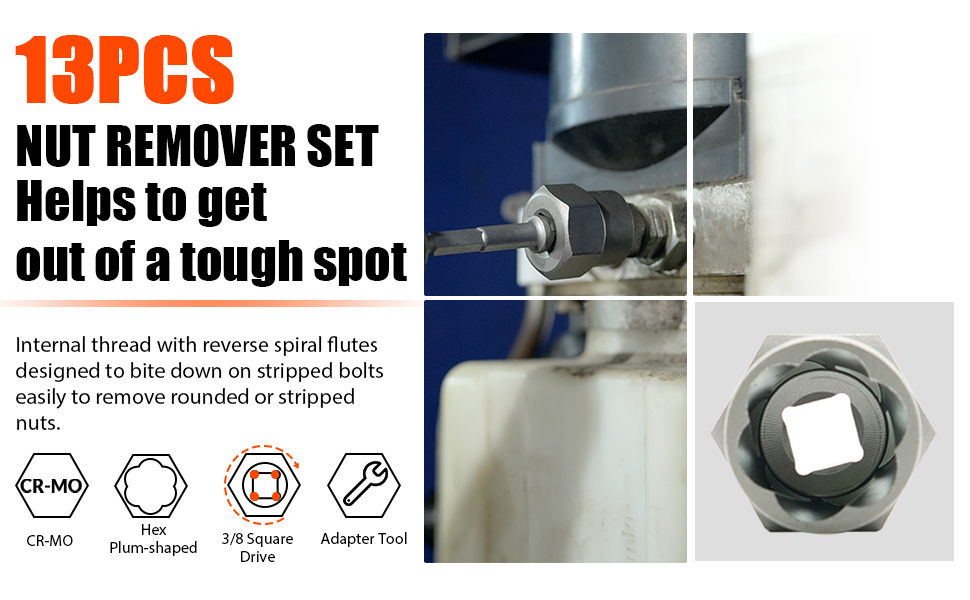 Coobeast 26Pcs Bolt Extractor Kit and Left Handed Drill Bit, Easy Out