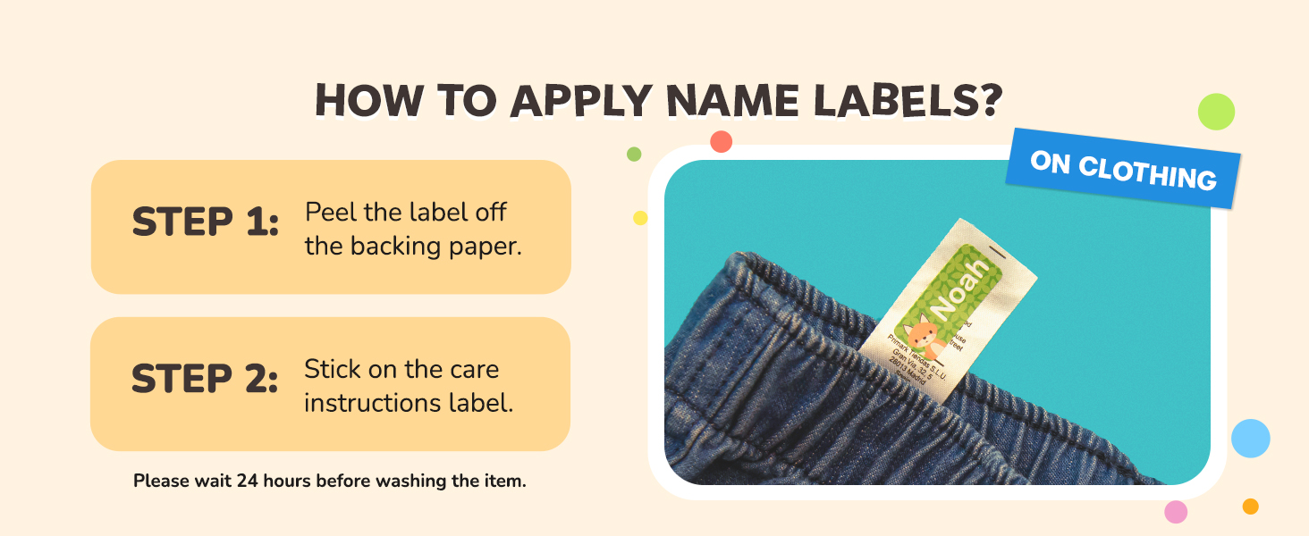 My Nametags® AwardWinning Name Stickers for Clothes & Items 56 No