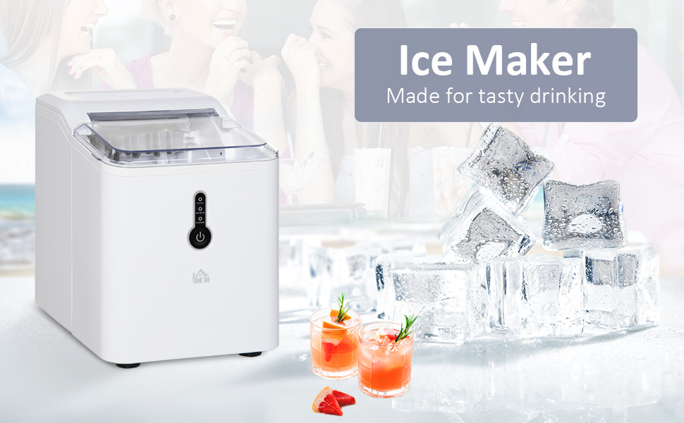 Ice Maker Machine, 1.5L Countertop Ice Cube Maker with Self