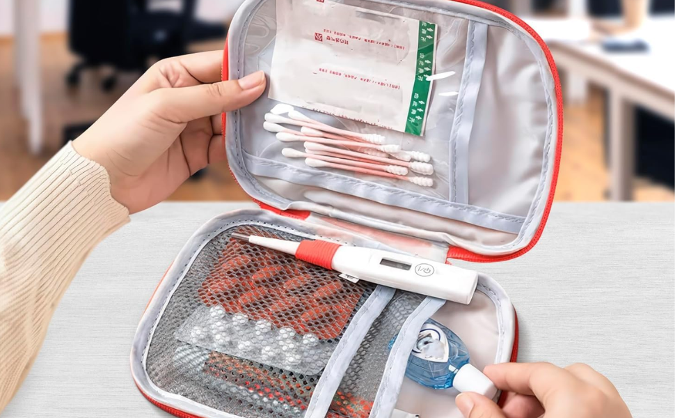 AASAISH Mini First Aid Kit Travel Pouch Medicine S... 9 first aid box,emergency kit,medicine storage,medical emergency,home,outdoor survival kit,medical tap