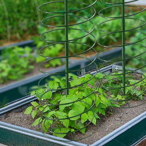 Tomatoes Planters Cage 2 Pack Pea Bean Trellis Green for Garden Tower Stretchable with Poles Stake