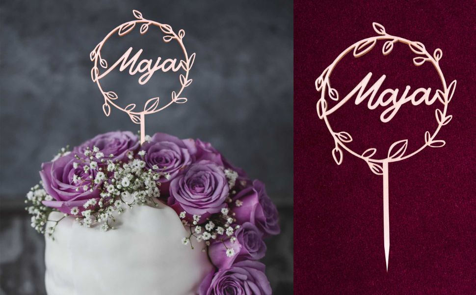 Geburtstag Hochzeit Taufe Kommunion Torten Kuchen Deko (Blumenkranz)
