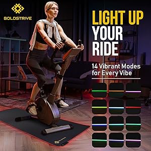 14 mode RBG Led exercise bike mat 