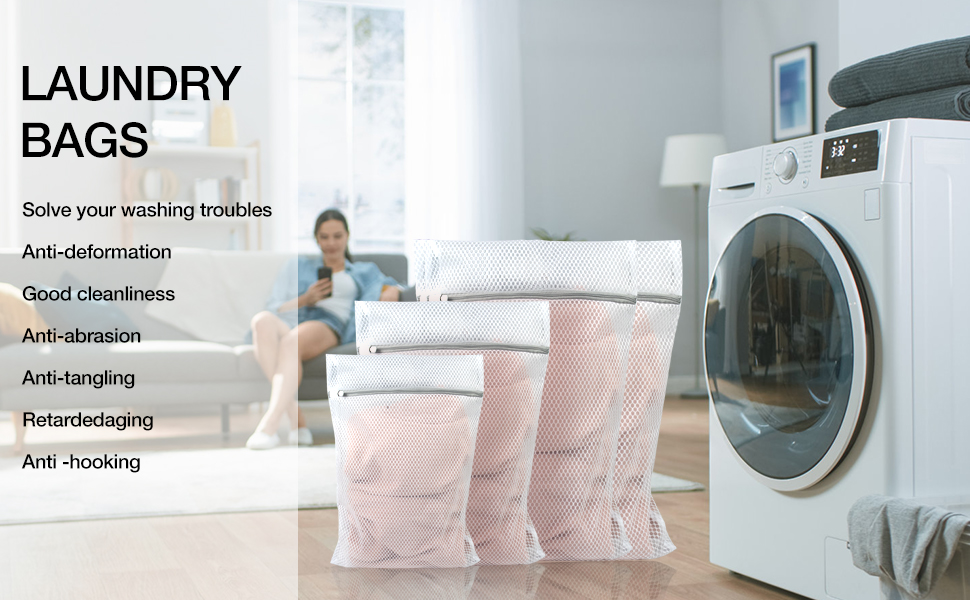 Mesh Laundry Bag for Washing Machine Reusable and Durable Washing