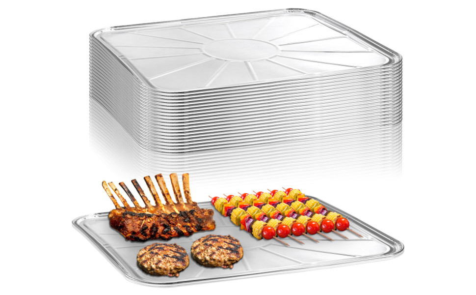 Lawei Set of 30 Disposable Foil Oven Liners 18.5 x 15.5