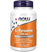 NOW L-Tyrosine (Freeform) Capsules, 500mg, 120 Count