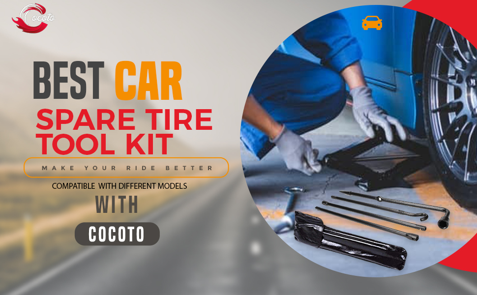 COCOTO Premium Spare Tire Lug Wrench Tool Replacement Kit