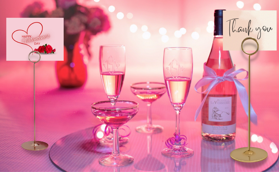 Urban Deco 16 Pieces Table Card Holder 12 inches Gold Place