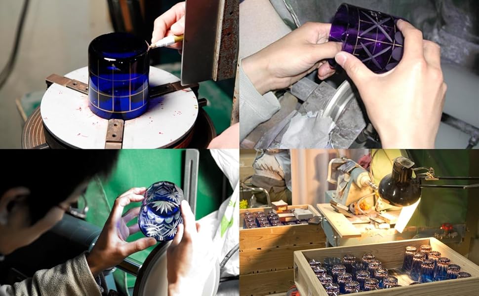 Amazon | 硝子工房 彩鳳 江戸切子 焼酎グラス ロックグラス