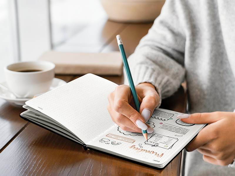 Taja Dotted Journal Notebook, Bullet Dotted Journal with