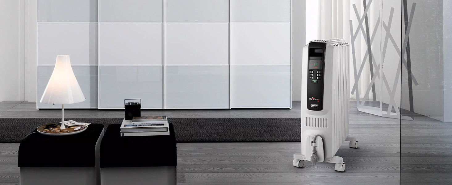 De'Longhi OilFilled Radiator Space Heater, Quiet 1500W, Adjustable Thermostat, 3 Heat Settings