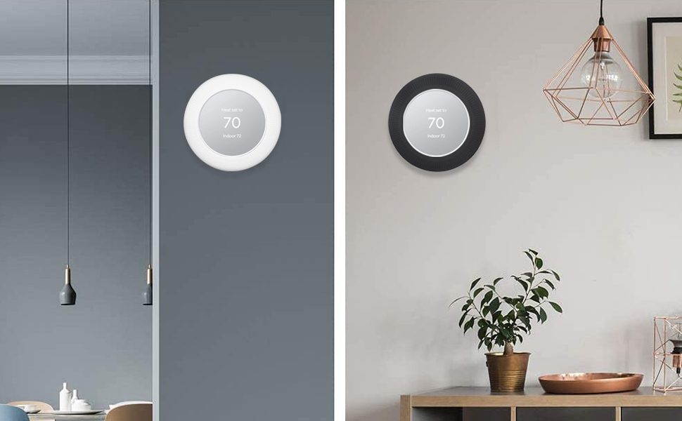 Silicone Wall Plate Cover Compatible with Google Nest Thermostat 2020