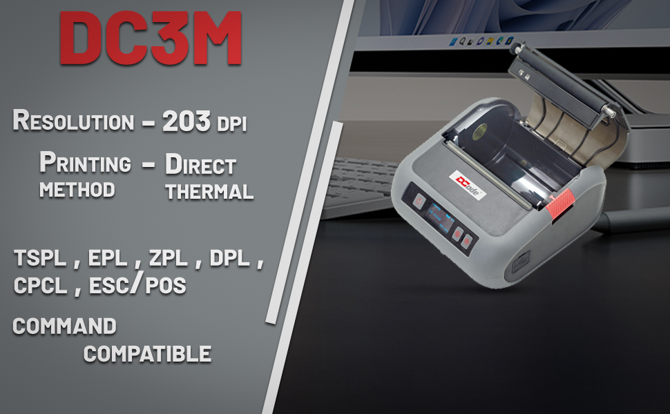 DC3M Mobile Label Printer Command Compatible