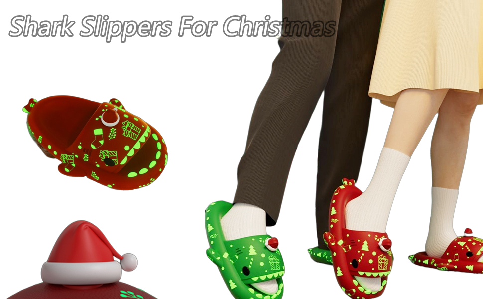 LELEBEAR Shark Slides Glow in the Dark, Cute Shark Cloud