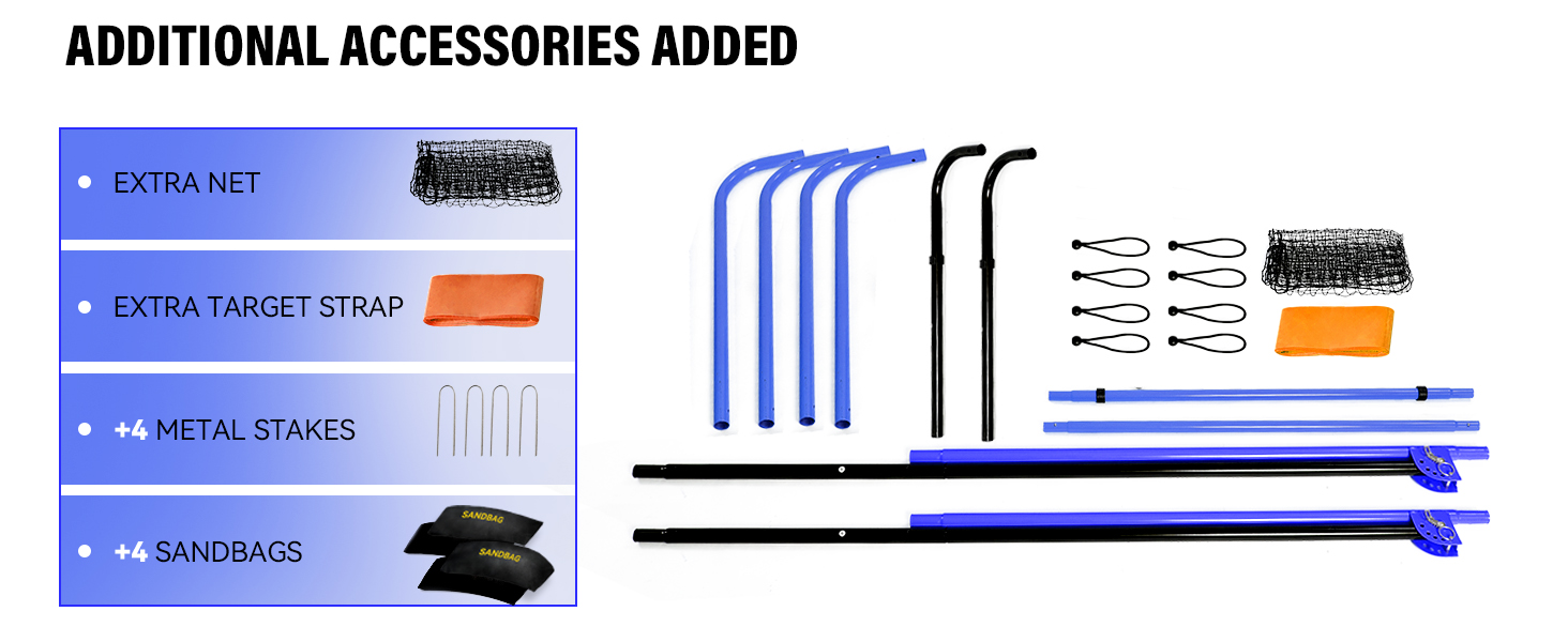 Orealla Volleyball Rebounder Net, 5 Angles Adjustable