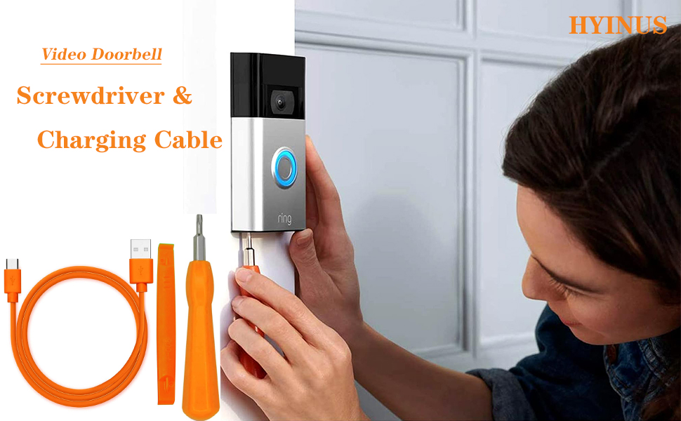 HYINUS Doorbell Screwdriver Replacement & Charger Charging Cable Cord