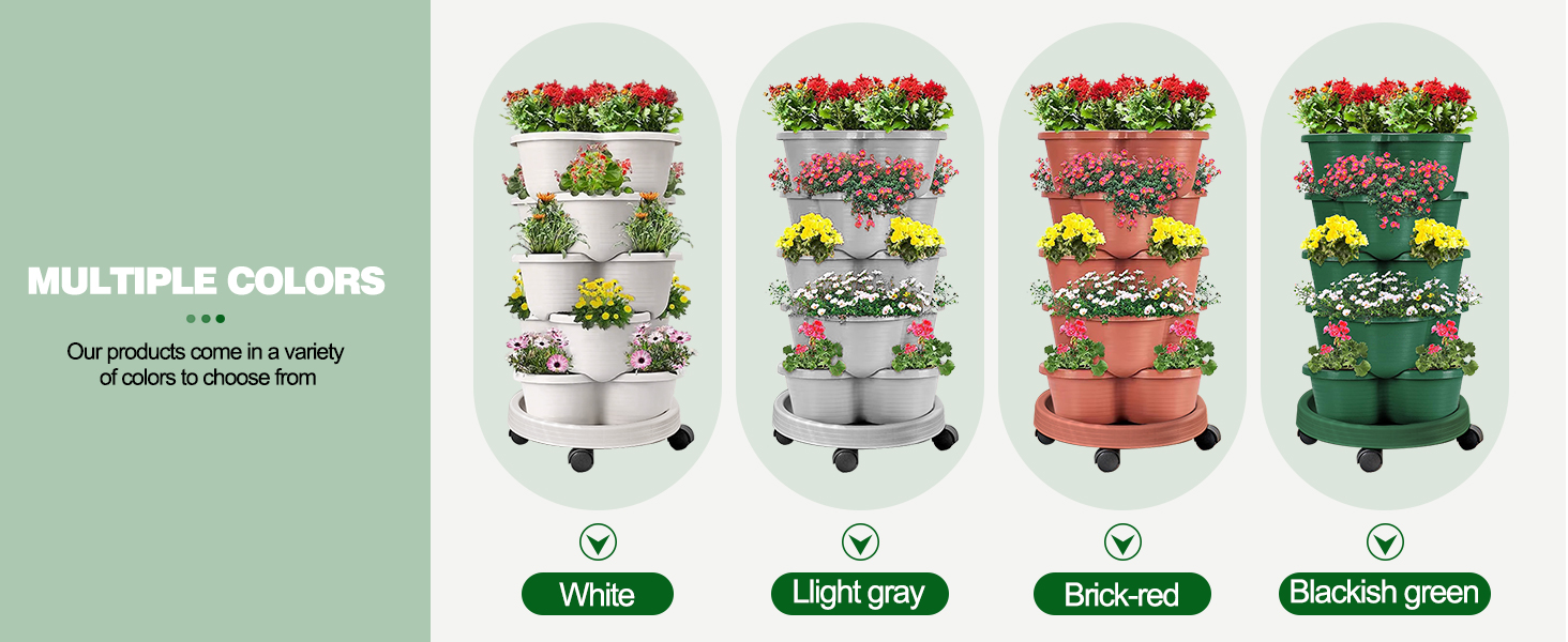 5 Tier Vertical Garden Strawberry Stackable Planters