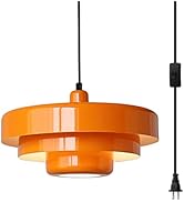 DoungRos Mid Century Pendant Light Fixtures Orange Ceiling