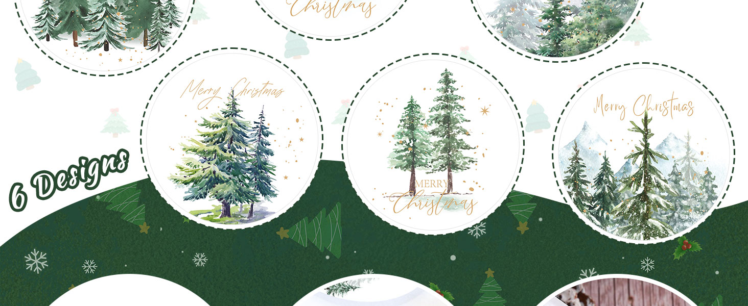 Merry Christmas Stickers Rol