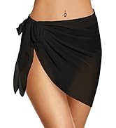 Swimsuit Coverups for Women Sarong Beach Bikini Wrap Sheer Short Skirt Chiffon Scarf for Swimwear