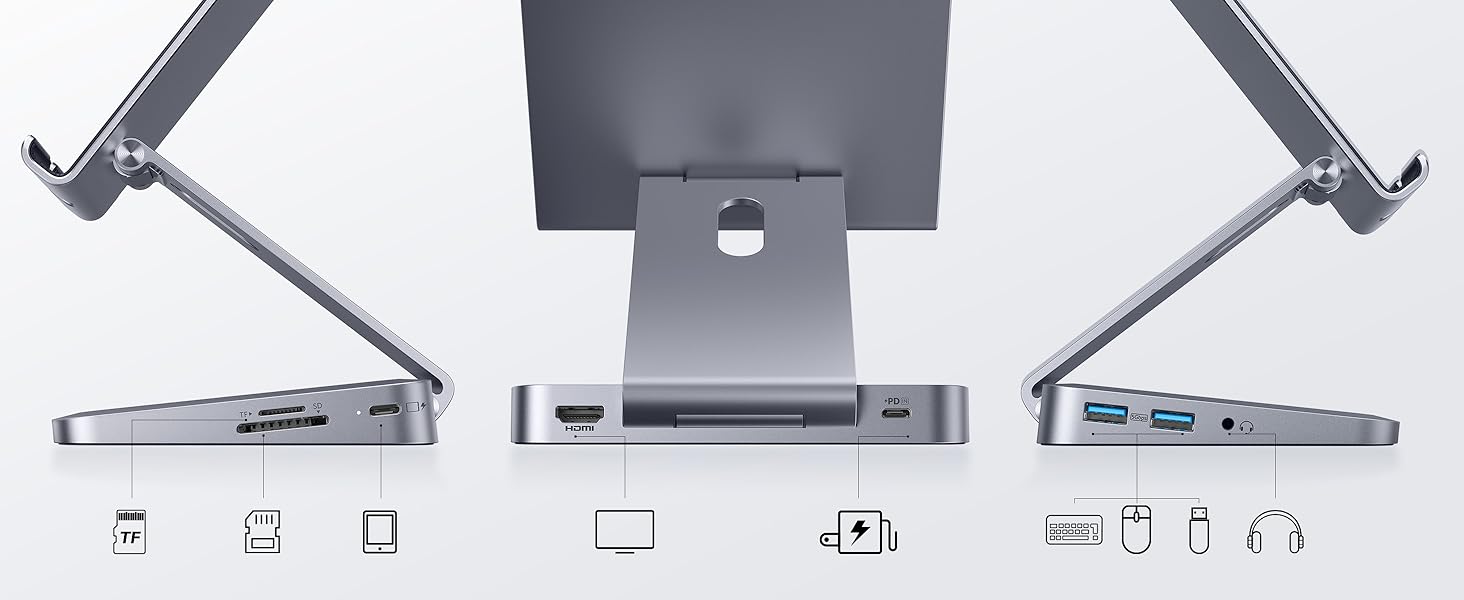 Anker 551 8in1 USB C Hub, with Foldable Tablet Stand, Power Delivery