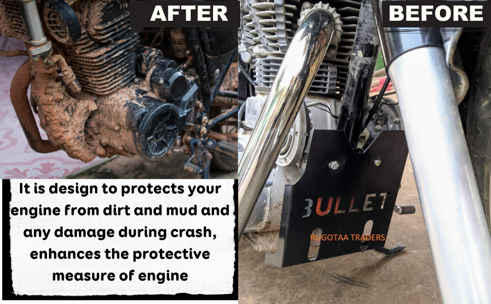 RUGOTAA TRADERS Safety Engine Guard Bullet Designed Mud Protection
