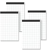 Graph Paper Pads 4 Pack Grid Paper Pad 5x8 White Note Pads 2x2 Squares Per Inch Writing Pad Perfo...