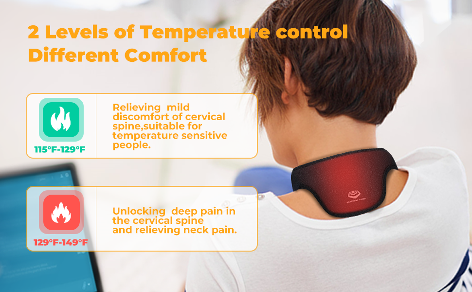 GRAPHENE TIMES Wireless Neck Heating Pad, Heat Neck Wrap