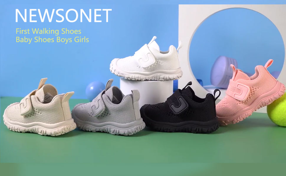 Baby Shoes Boys Girls First Walking Breathable Non Slip Walker Mesh Barefoot Sneakers 7