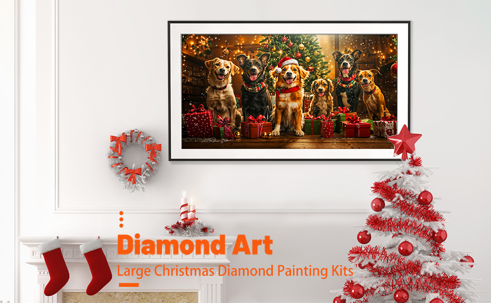 ATDMS Large Christmas Diamond Art Kits for Adults DIY 5D