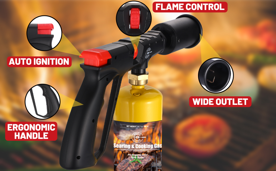 KookCook POWERFUL Propane Cooking Torch Kit with Searing