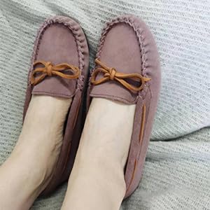 pink moccasin slipper