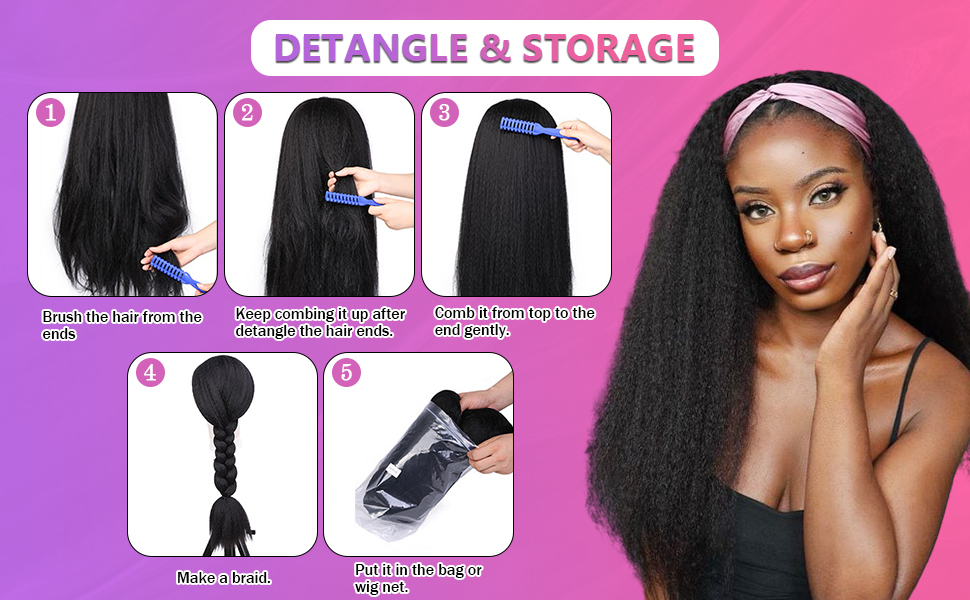 Amazon.com : MIMAN 26 Inch Long Straight Headband Wigs for