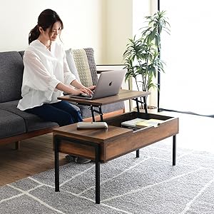 定価約¥15,000ジェイケイプラン KKS-0023-BKBR 昇降式テーブル 楽天市場】ジェイケイプラン KKS-0023-BKBR 昇降式テーブル