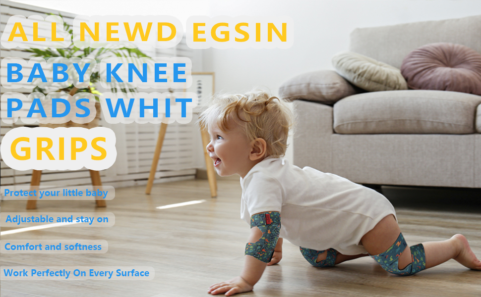 Amazon.com: 2 Pairs Baby Knee Pads for Crawling Adjustable