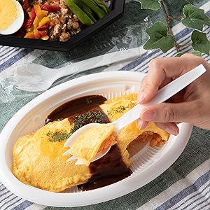 Amazon.co.jp: ストリックスデザイン 使い捨てスプーン 透明袋