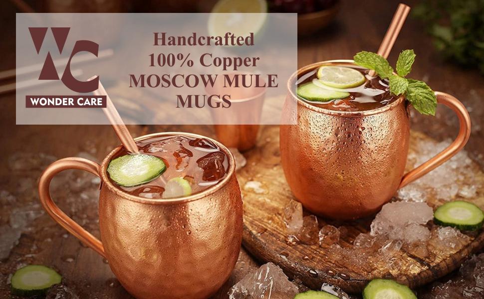 Buy Wonder Care_100 Pure Handmade Moscow Mule Copper Mugs/Hammered