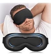 Blackout Weighted Eye Mask for Sleeping: 3D Contoured Sleep Mask for Men Women - Light Blocking E...
