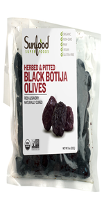 Herbed & Pitted Black Botija Olives