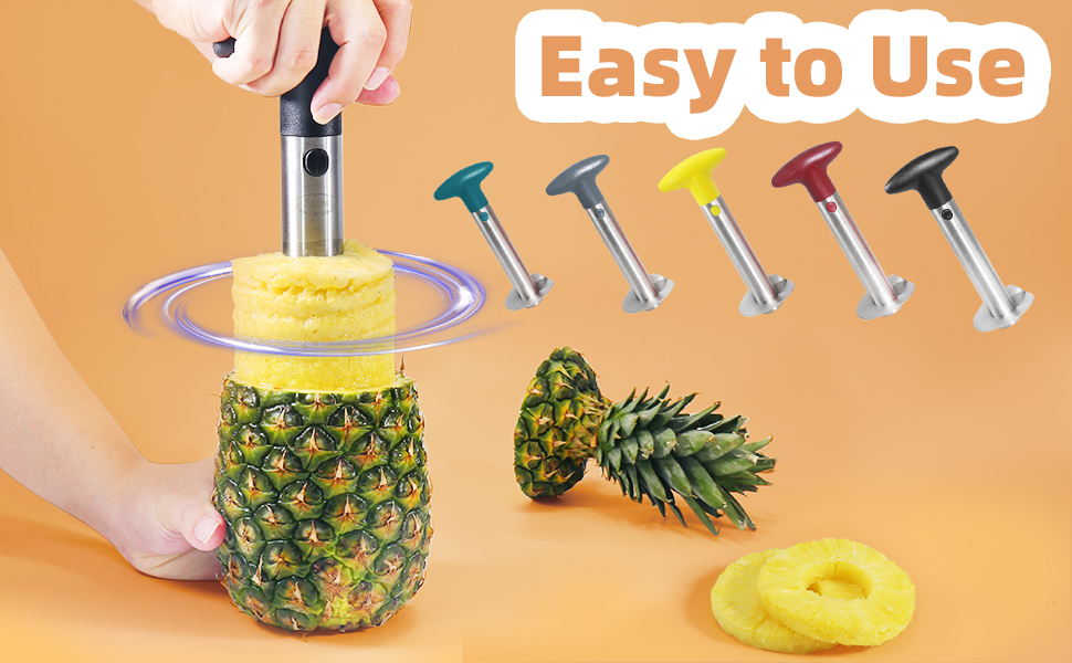 Newness Focus on Stainless Steel Pineapple Corer, Upgraded Reinforced