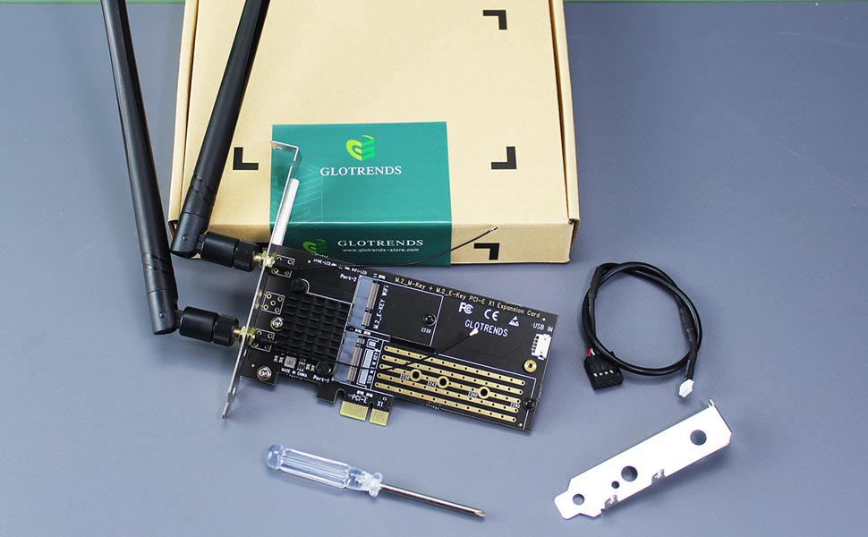 Amazon.com: GLOTRENDS WA05 PCIe X1 Adapter for one M.2 Key-E