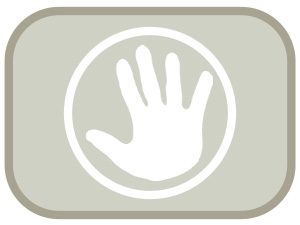 Symbol of a hand to signify early years development