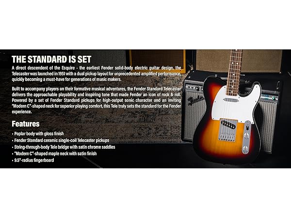 Amazon.com: Fender Standard Telecaster - 3-Color Sunburst