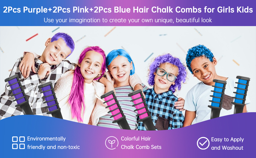 MSDADA New Hair Chalk Comb Temporary Hair Color Dye for