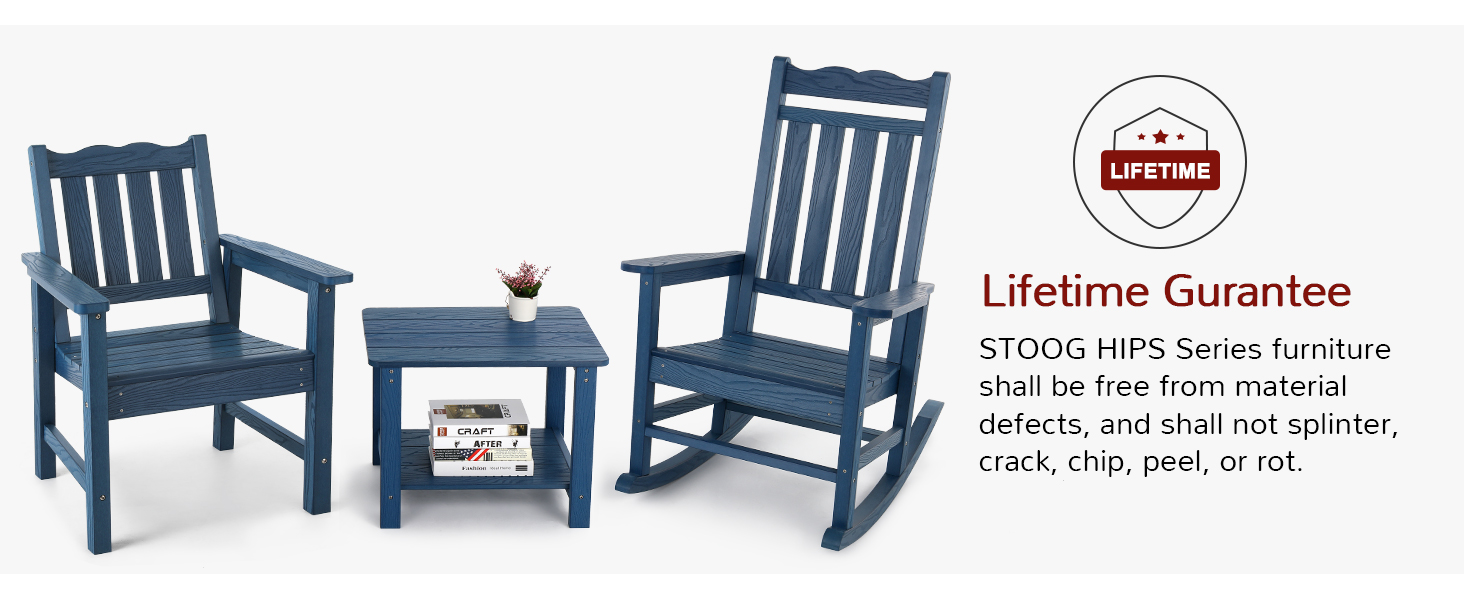 Stoog AllWeather Patio Chairs Set of 2, Heavy Duty Outdoor