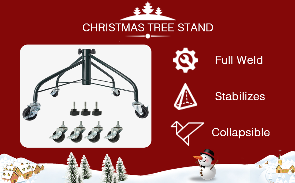 Ouvin Foldable Heavy Duty Christmas Tree Stand for 7 Foot Artificial