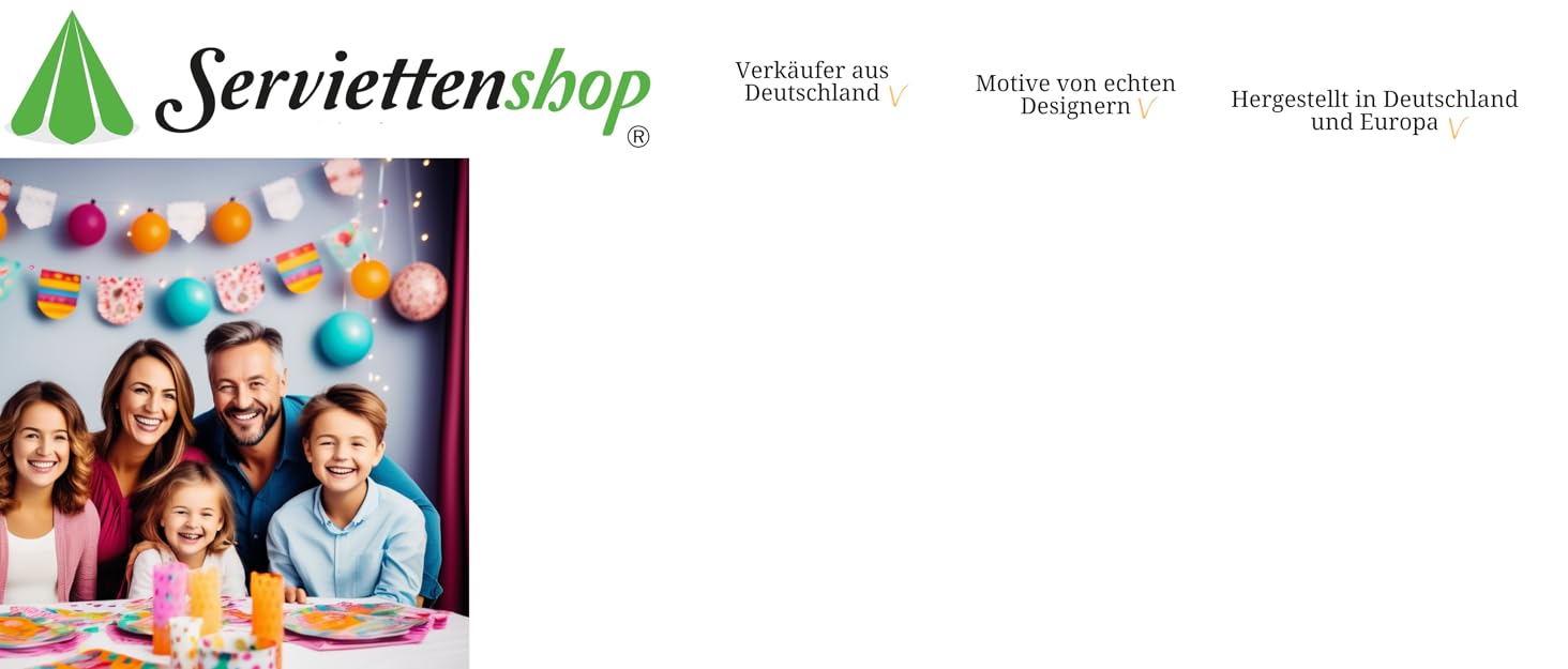 Servietten und Tischdeko