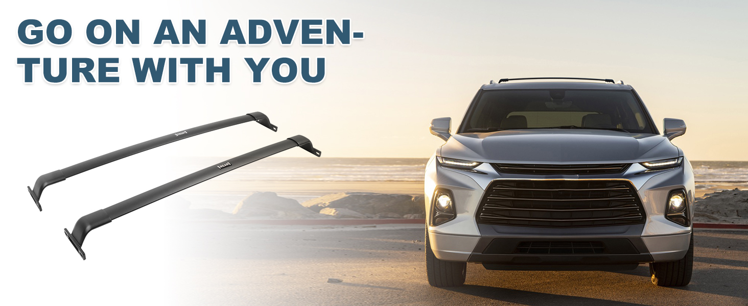 Chevrolet Chevy Blazer 2019 2020 2021 2022 2023 2024 Black Crossbars Luggage Carrier Bars