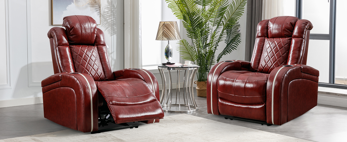 ANJ Power Home Theater Seating, Electric Genuine Leather