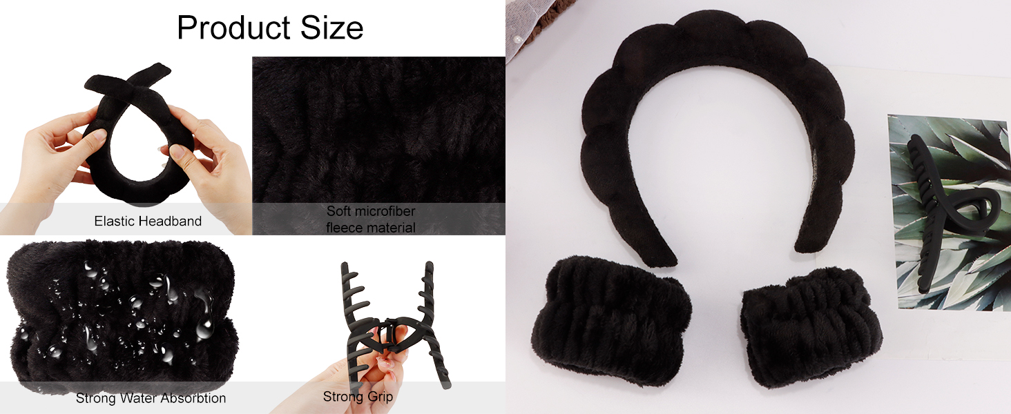 black headband for spa